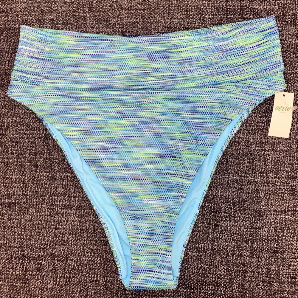 Aerie High Cut Cheeky Swim Bottoms Women's Size Medium